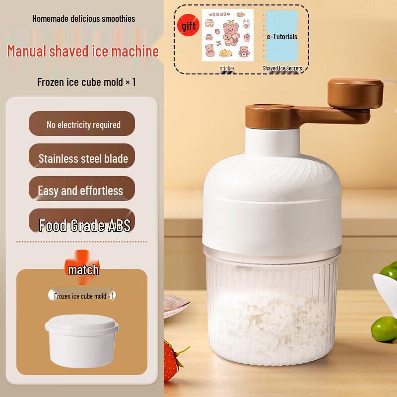 Qiwei Manual Ice Shaver with Ice Molds