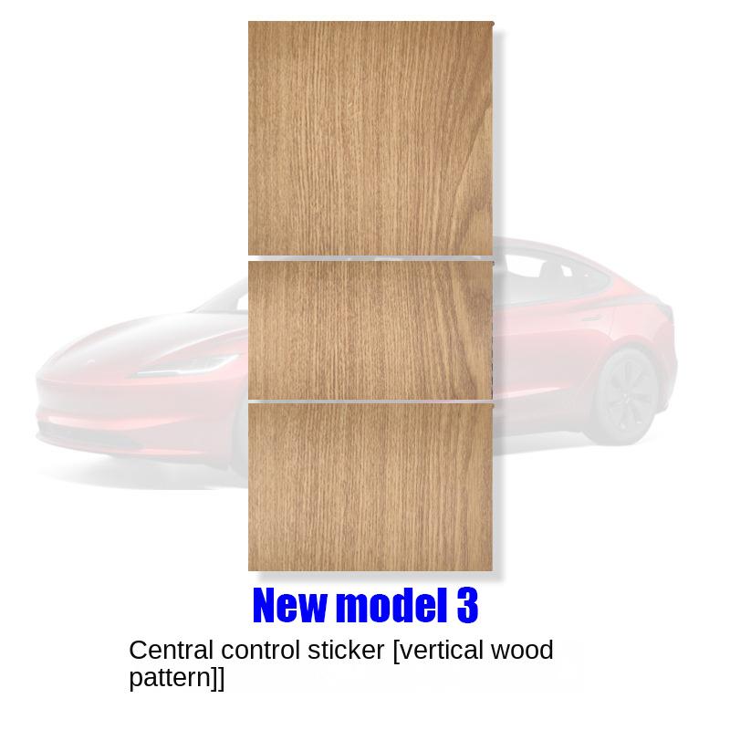 For Tesla Model 3/Y+ Highland 2025Center Console Panel Sticker Suede Film Carbon Central Control Cover Car Interior Accessories