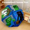 Windproof Folding Umbrella, 8‑Rib Auto Open Close Minecraft Umbrella for Rain Sun Protection