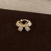 1Pc Shiny Rhinestone Bowknot Ear Clip Earrings for Women Exquisite Full Crystal Inlay Zircon Bow Non Piercing Ear Cuff Jewelry