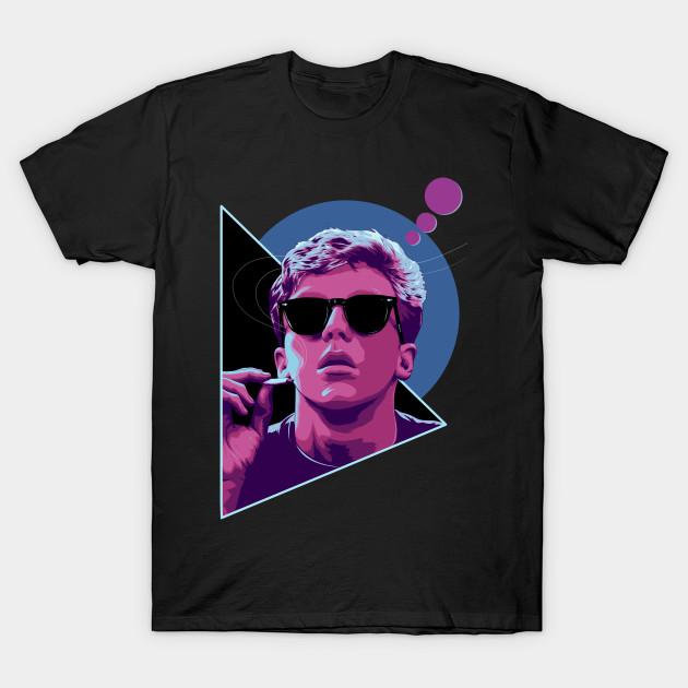 Men Black Print T-shirt Brain No-Cut Transfer Paper Print Cotton Tshirt L