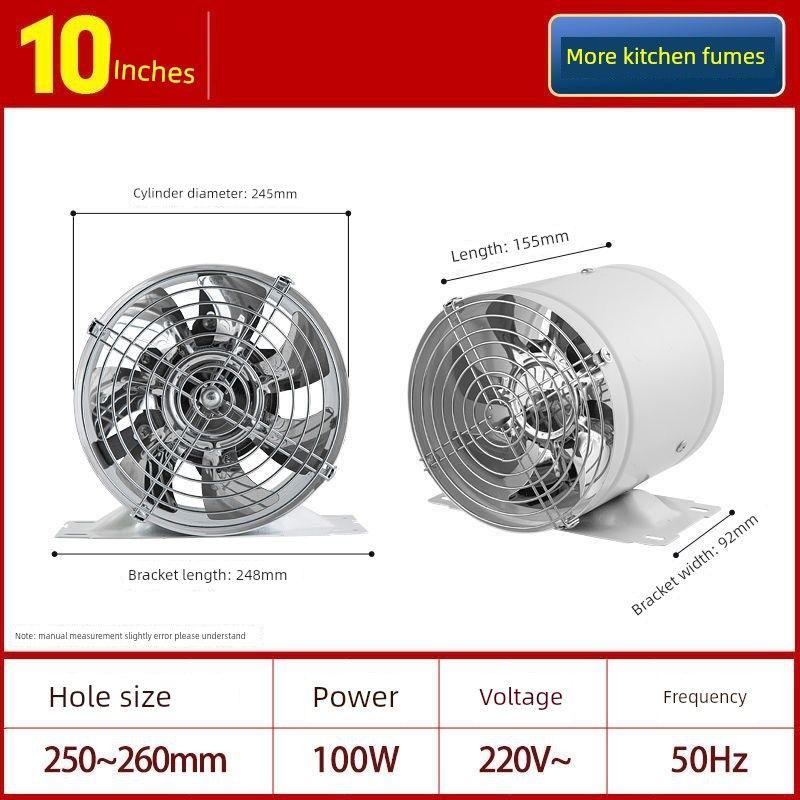 Exhaust Fan Ventilating Fan Kitchen For Home Ventilator High Power Range Hood Exhaust Fan Strong Exhaust Fan Commercial