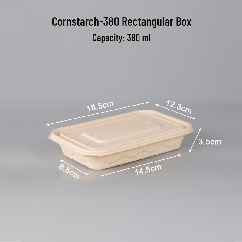 COFLYEE Disposable Biodegradable Corn Starch Meal Boxes