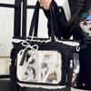 Kawaii Ita Tasche Spitze Lolita Tragetasche Klarsichtfenster Crossbody Umhängetasche Japanischer Stil DIY Abzeichen Display Handtasche Für Anime Fans
