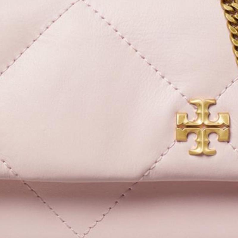 TORY BURCH Kira chain shoulder strap flap closure diamond quilted cow leather crossbody shoulder bag mini women's rose 154710-651-rose pink