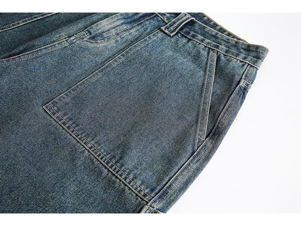 RUIIENRS X OUSWE 2024 Summer Distressed Loose Mid-Length Shorts RK-66