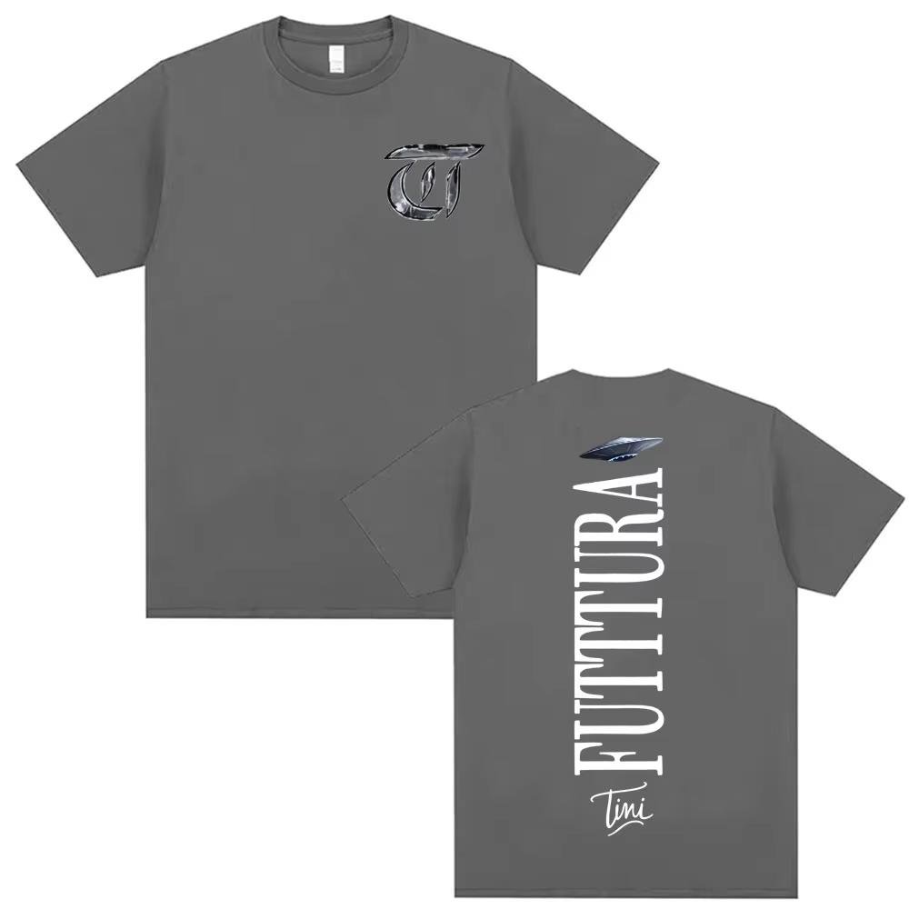 

Singer Tini Stoessel Futtura Album T Shirt Men Women s Clothing Vintage Harajuku T-shirts High Quality Loose Cotton T Shirt 3XL