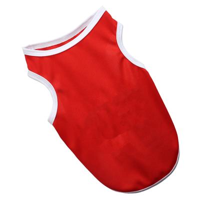 Koszulka dla zwierząt Miękka Oddychająca Szybkoschnąca Urocza Kamizelka Sportowa dla Psa Odzież dla Szczeniaka Codzienna Imprezowa Czerwona L