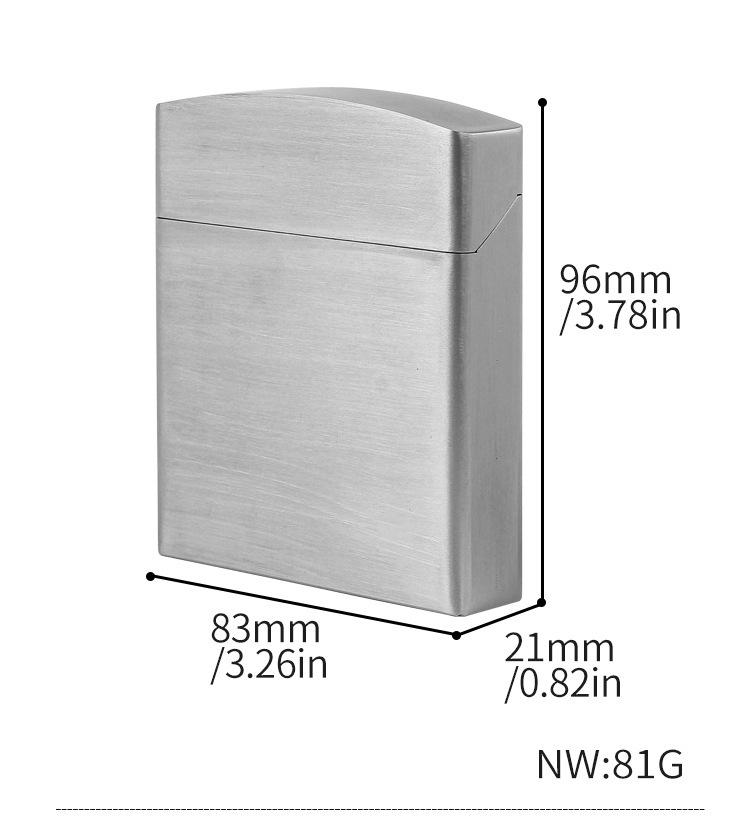 Stainless Steel 4-Section King-Size Cigarette Case with Metal Dividers - Heavy Duty for Men