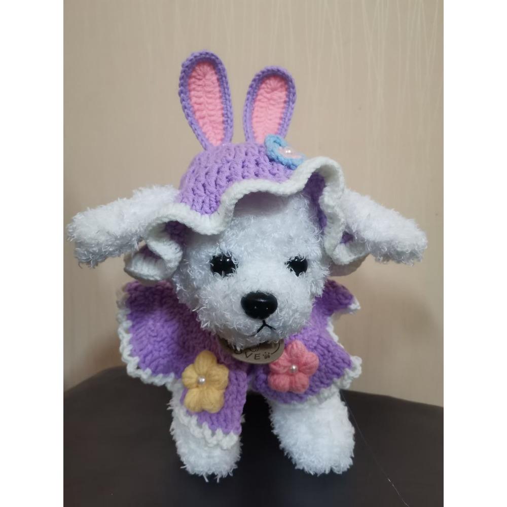 Cappello intrecciato a mano per animali domestici, simpatico cartone animato gatto cane, abbigliamento cappello decorazione, copricapo per animali domestici