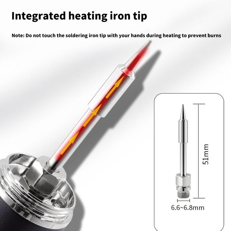 USB Soldering Iron Adjustable Temperature Rapid Heating Welding Tool for Home Repairs and Small Electronics Projects