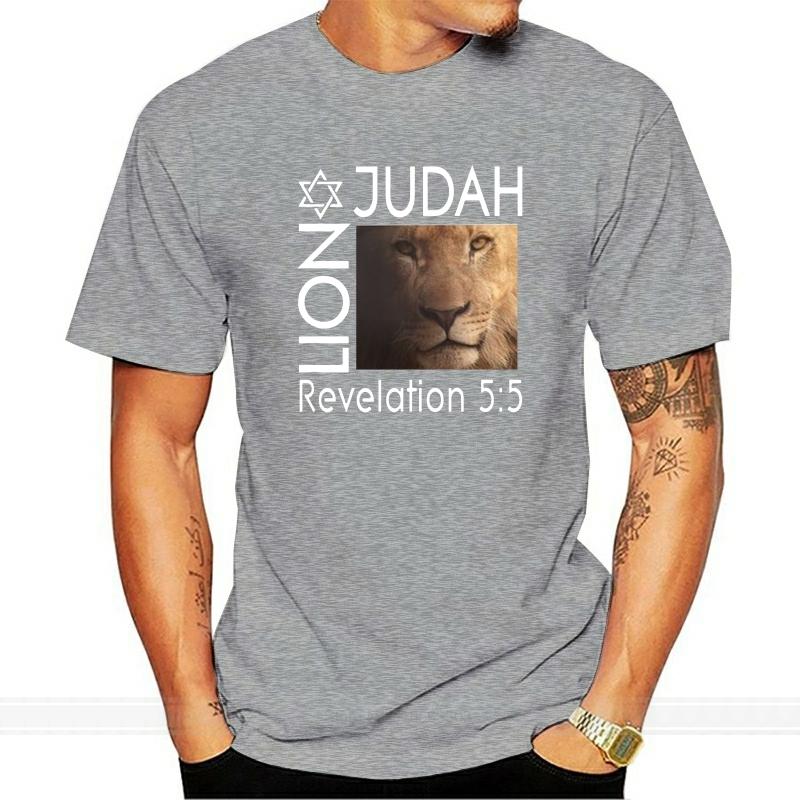 Summer Short Sleeve Plus Size Lion of Judah T Shirt Christian T Shirt Jesus Shirt