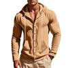 QICED Men's Fashion Hooded Long-sleeved Autumn/Winter Casual Blouses & Shirts Casual Chic