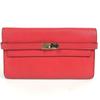 Kelly Wallet Long Wallet Long Wallet Chevre RedBased/SilverHardware