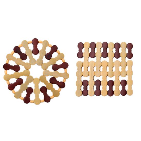 2ks izolovaná podložka víceúčelová bambusová podložka protiskluzová tepelně odolná podložka pod podložku pro domácí jídelní stůl