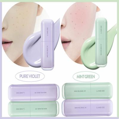 SKIN VEIL BASE EX 30 ml SPF28 PA++ | MINTGRÜN / REINES VIOLETT 2 Farben | Aufhellende, bleichende und tonisierende Hautabdeckung