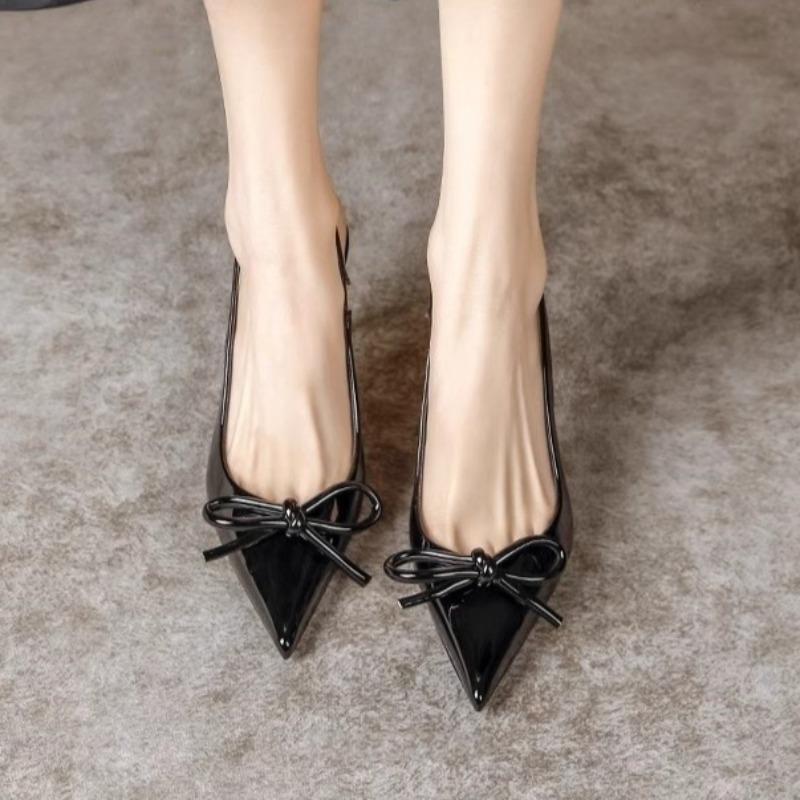 

Лето 2025 Новые туфли на высоком каблуке с бантом, Роскошные дизайнерские женские туфли на высоком каблуке, Модные платья для вечеринок, Элегантные туфли-стилеты, Женские сандалии 34 чёрный