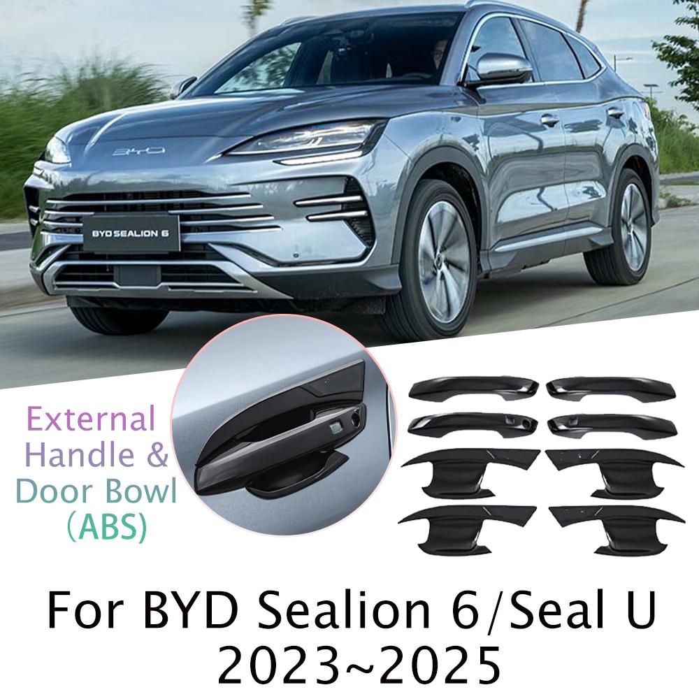 For BYD Song Plus Seal U Sealion 6 DM-i 2023~2025 LHD Exterior Door Handle Protective Cover Anti-scratch Decorative Accessories
