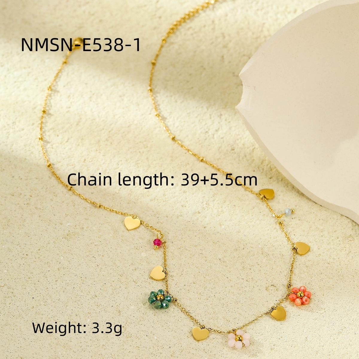 GEMCHIC Women s Stainless Steel Colorful Crystal Zirconia Flower Heart Pendant Necklace Chain