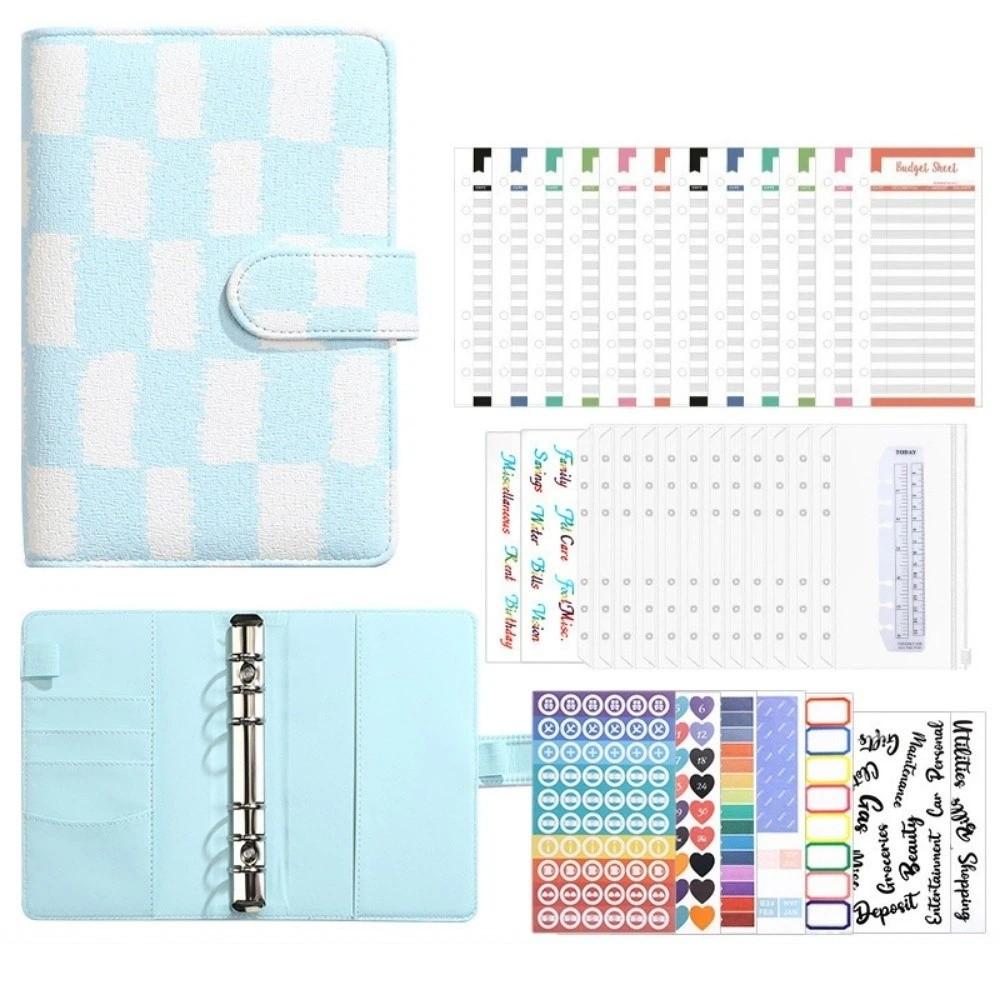 PU Leather Money Saving Binder A6 Budget Binder with Cash Envelope  Money Saving Challenge