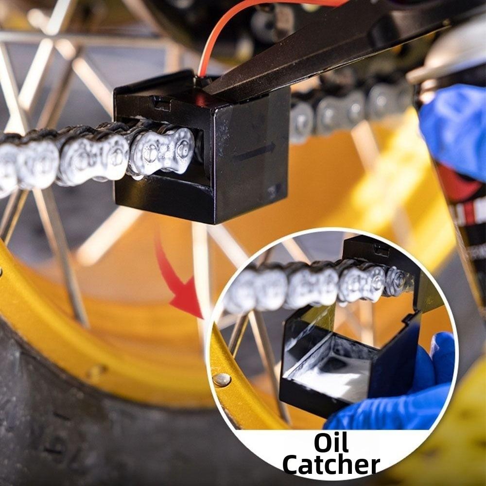 Anti Splash Motorcycle Chain Lube Applicator with Spray Nozzle Lightweight Mess-Free Chain Wax Chain Cleaner Tools Durable