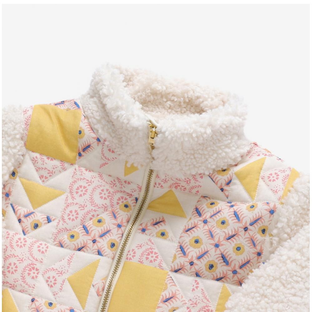 Louis Misha Grm W23 J0197  Rosa  Rosa Patchwork Kids Jacket