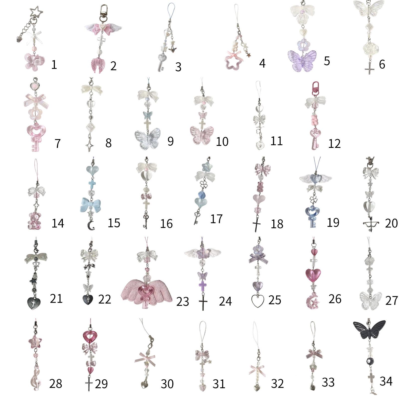 Милый брелок в форме сердца с бантом — фото 22