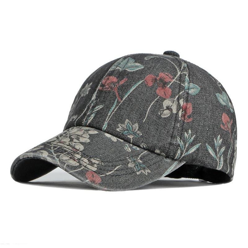 Ethnic Style Denim Baseball Cap With Sun Protection For Outdoor Activities
