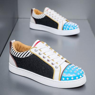 Men's Board Shoes Casual Men's Shoes Rivet Red Sole Shoes Trend Flat Bottom Breathable