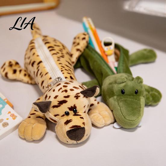 Soft Stuffed Pen Holder Plush Animal Pencil Case, Students Stationery Bag Case with Zipper, Large Capacity Multi-purpose Storage Pouch
