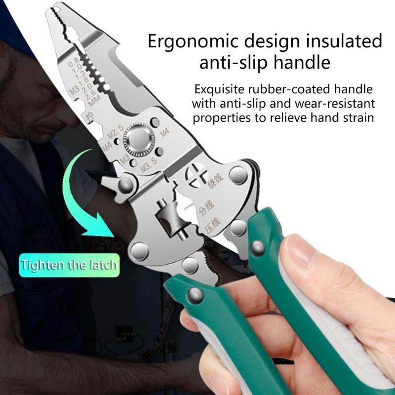 Professional Foldable Multifunction Wire Stripper Featuring Comfortable Grip Suitable For Electricians & DIY Enthusiasts