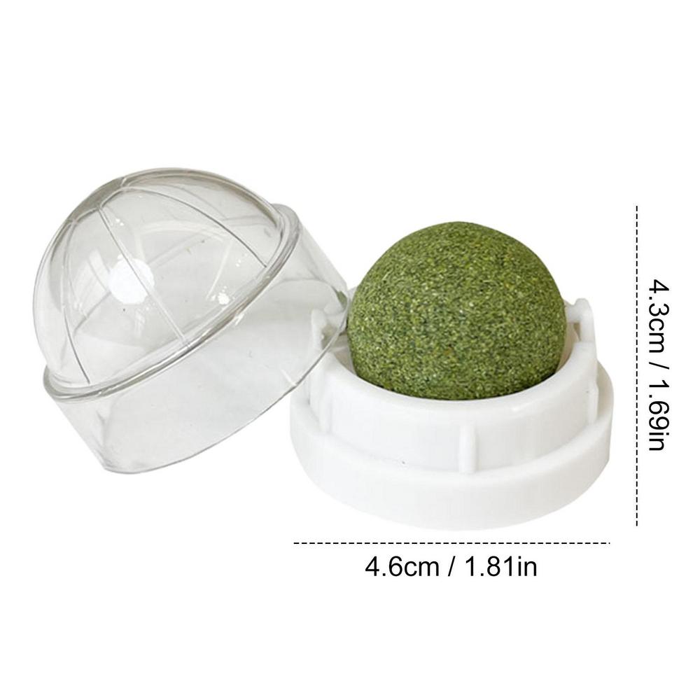 1pcs Cat Toys Catnip Wall Ball Clean Mouth Promote Digestion Kitten Candy Licking Snacks Pet Mint Ball Toys For Cats Cat Accessories