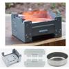Foldable Solid Fuel Stove Set Ultralight Mini Folding Stove Camping Stove  Hiking Cooking Equipment