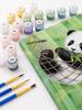 Painting by numbers with frame - Cute Panda 50x40