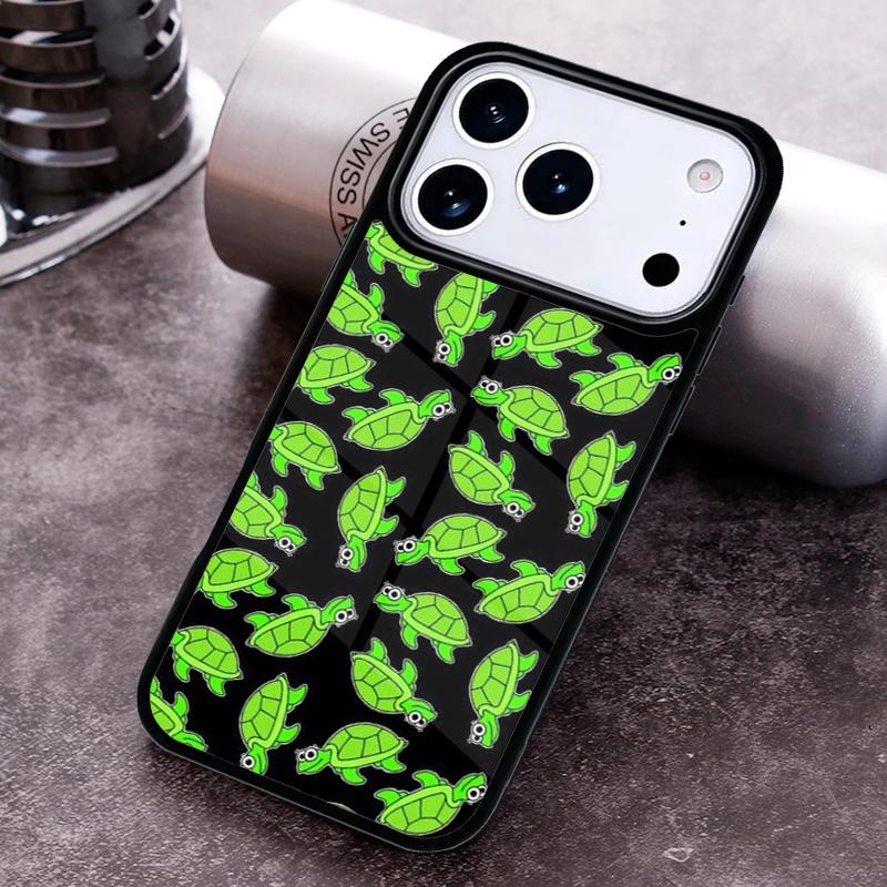 Cute Cartoon Turtles Phone Case For iPhone 17 16 15 14 13 12 11 Pro Max Plus 17Air Soft Silicone Cover