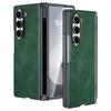 For Samsung Galaxy Z Fold 6 Phone Case With S Pen Holder, Hinge Protector and Screen Protector PU Leather Matte PC-Green