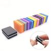 20Pcs Mixed color Double-sided Mini Nail File Blocks Colorful Sponge Nail Polish Sanding Buffer Strips Polishing Manicure Tools