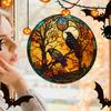 New Halloween Colorful Horror Castle Cat Static PVC Window Glass Stickers Decorations Removable Party Garden Home Decoration