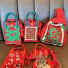 Red Auspicious Knitted Women's Tote Bag: Versatile Large Capacity Wedding Favor Series