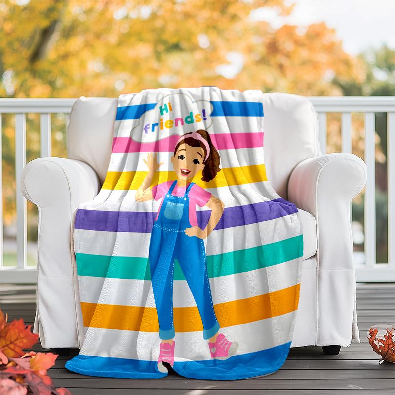 1pc Ms Rachel4 Theme Blanket - Digital Print, Polyester, Cozy for All Seasons, Perfect for Outdoor, Camping, and Travel