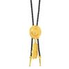 Vintage Western Cowboy Hat Necklace Unisex Metal Feather Necktie Long Pendant Chain  Western Style