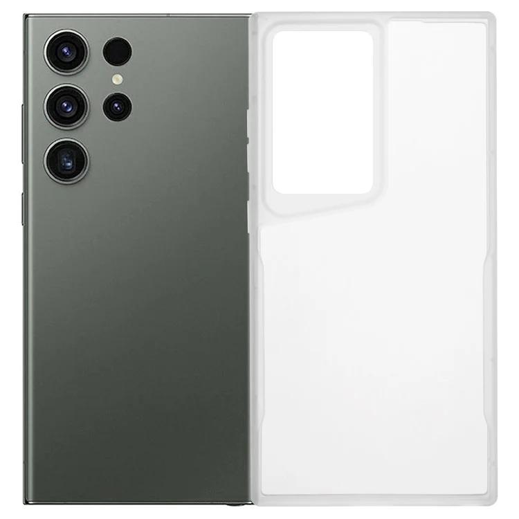 

XL Series For Samsung Galaxy S23 Ultra TPU Case Matte Edge Clear Phone Cover (Big Rear Lens Hole)