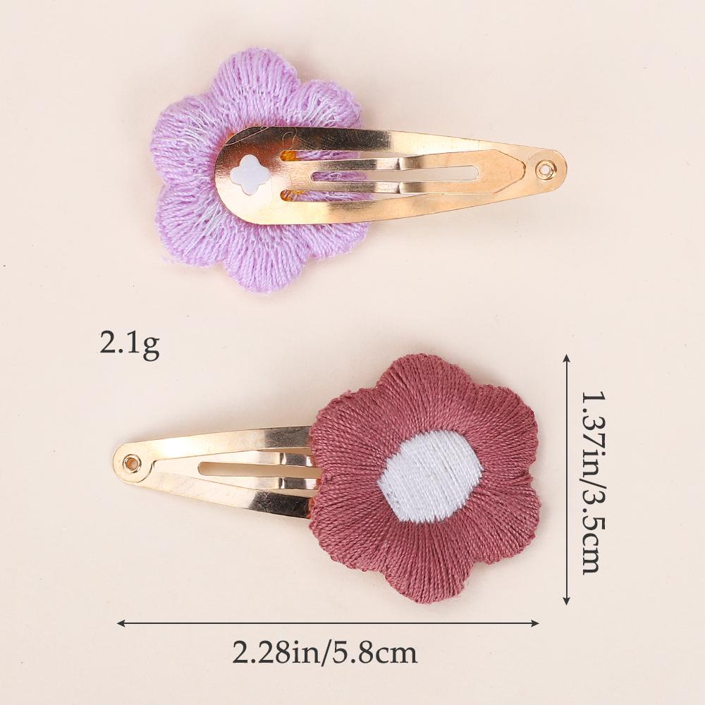 40Pcs Random Color  Flower Hair Pins Children Flower Hair Clips Sweet Girls Baby Vintage Hairpins Barrettes Hair Accessories