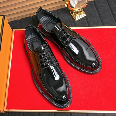 High End New Hot Selling Men's Shiny Leather Shoes Lace Up Interview Business Casual Shoes Elegant Luxury Men's Formal Shoes