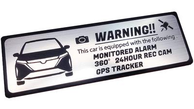 Honami Works NOTE AURA Security Dash GPS Tracker Sticker Emblem, 24-Hour Surveillance, Cam,