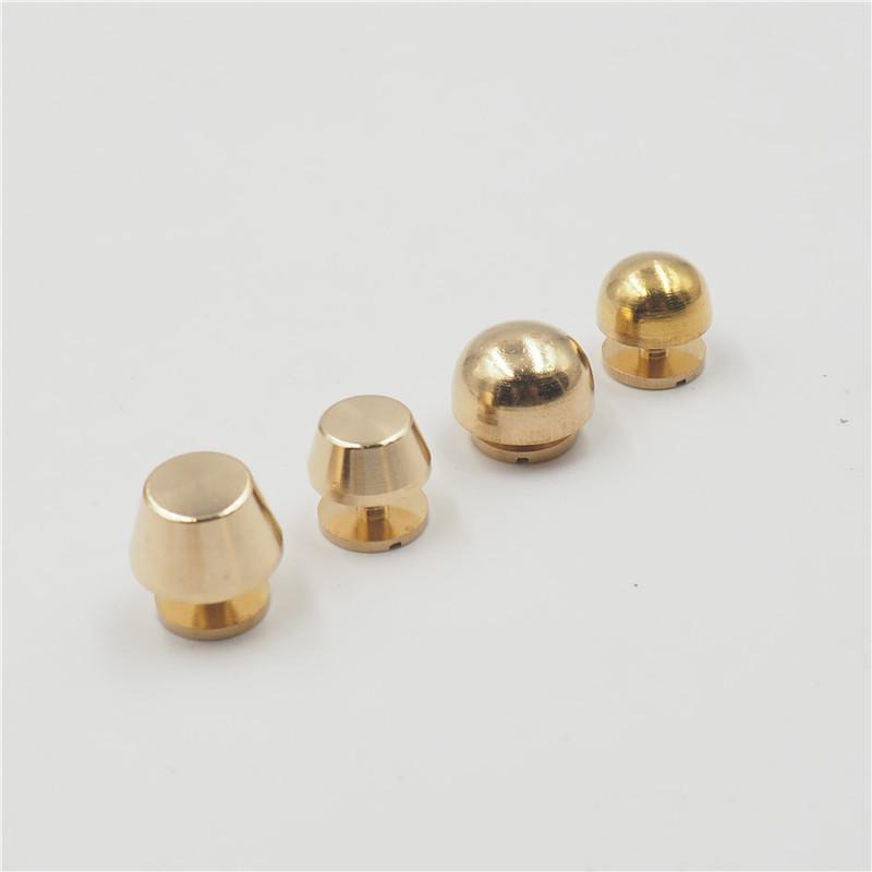 Brass and Copper Studs: Corner, Bucket, Mushroom, Flat Foot, and Round Foot Handbag Bottom Studs