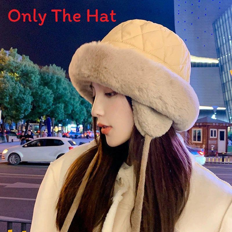 

Women Winter Warm Cotton Earmuff Cap With Windproof Fleece For Adult Use Kakhi