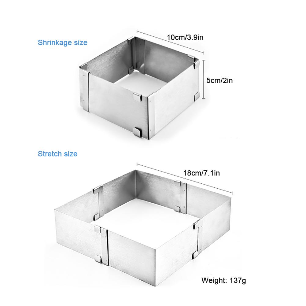 Edelstahl Kuchenform Mousse Ring Teleskopische Kuchen Dekorierform Küchenbackwerkzeug