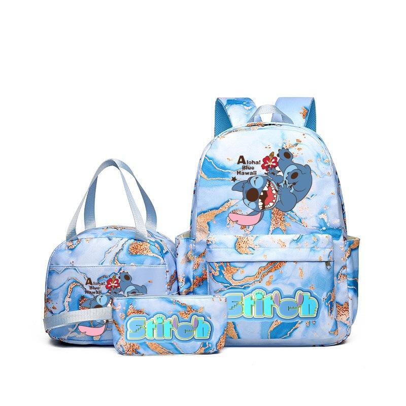 Student Schoolbag Three-Piece Set, Wear-Resistant And Breathable Large-Capacity Backpack, Youth Travel Backpack, Computer Bag