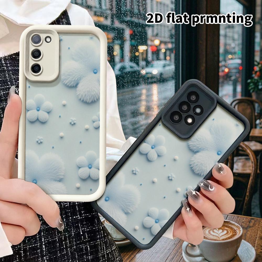 Phone case: 2D flat Samsung Galaxy A34 A35 M05 M06 S20 S22 S21 FE Plus 5G protective case, plush little flowers, perfect Christmas and Halloween holid